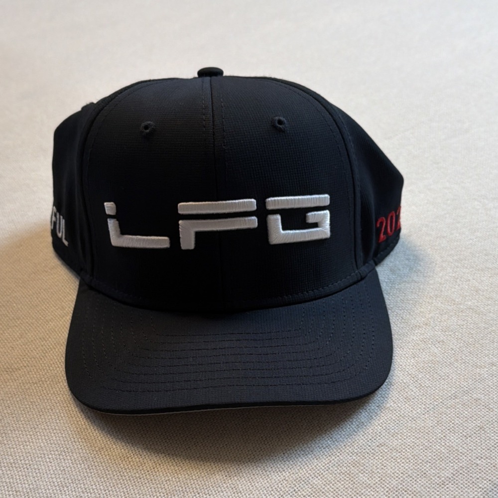 LFG Black Snapback Adjustable Men's Hat Classic Solid Casual One Size